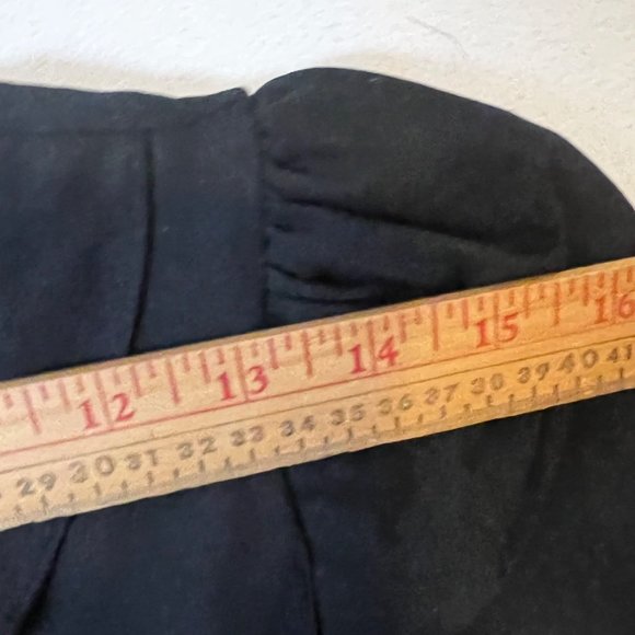 Vintage Miss Joni Dress Tiered Layer Ruffles Short Sleeve Black Career - Picture 4 of 11